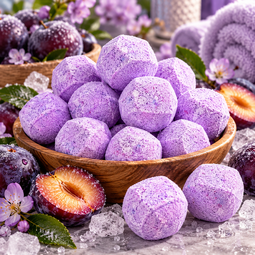 Mini Boule De Bain - Prune Givrée