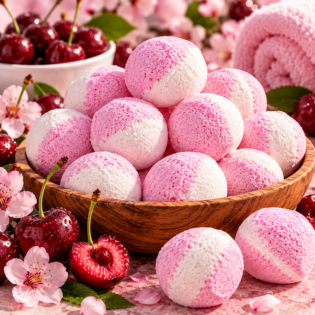 Mini Boule De Bain - Cerise