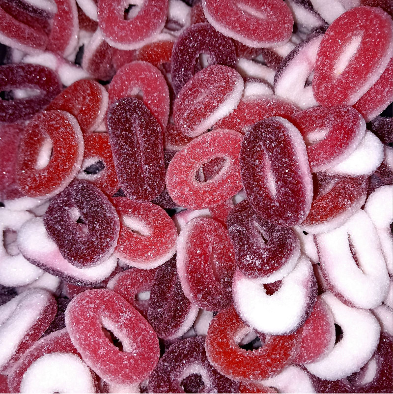 Anneaux Fruits Rouge - 100g